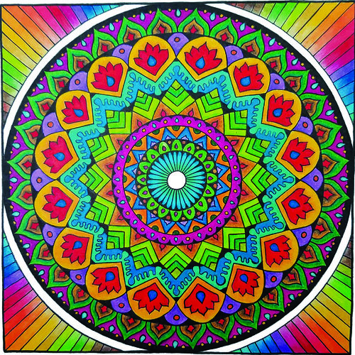 Rainbow mandala full image